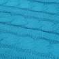 Battilo Eastin Dual Cable Knit Throw Blanket, Soft Cozy Snuggle TV Blanket, 50"x60" (Blue)