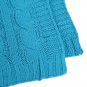 Battilo Eastin Dual Cable Knit Throw Blanket, Soft Cozy Snuggle TV Blanket, 50"x60" (Blue)