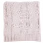 Battilo Eastin Dual Cable Knit Throw Blanket, Soft Cozy Snuggle TV Blanket, 50"x60" (White)
