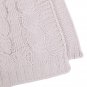 Battilo Eastin Dual Cable Knit Throw Blanket, Soft Cozy Snuggle TV Blanket, 50"x60" (White)