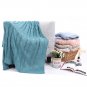 Battilo Eastin Dual Cable Knit Throw Blanket, Soft Cozy Snuggle TV Blanket, 50"x60" (Turquoise)