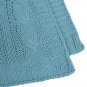 Battilo Eastin Dual Cable Knit Throw Blanket, Soft Cozy Snuggle TV Blanket, 50"x60" (Turquoise)