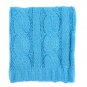 Battilo Eastin Dual Cable Knit Throw Blanket, Soft Cozy Snuggle TV Blanket, 50"x60" (Cyan)