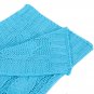 Battilo Eastin Dual Cable Knit Throw Blanket, Soft Cozy Snuggle TV Blanket, 50"x60" (Cyan)
