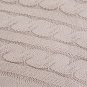 Battilo Eastin Dual Cable Knit Throw Blanket, Soft Cozy Snuggle TV Blanket, 50"x60" (Beige)