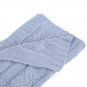 Battilo Eastin Dual Cable Knit Throw Blanket, Soft Cozy Snuggle TV Blanket, 50"x60" (Light Blue)