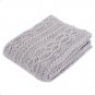 Battilo Shibles Knitted Chenille Throw Blanket for Sofa and Couch - Grey, 50"x60"
