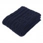 Battilo Shibles Knitted Chenille Throw Blanket for Sofa and Couch - Navy, 50"x60"