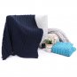 Battilo Shibles Knitted Chenille Throw Blanket for Sofa and Couch - Navy, 50"x60"