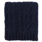 Battilo Shibles Knitted Chenille Throw Blanket for Sofa and Couch - Navy, 50"x60"
