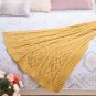 Battilo Shibles Knitted Chenille Throw Blanket for Sofa and Couch - Mustard, 50"x60"