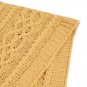 Battilo Shibles Knitted Chenille Throw Blanket for Sofa and Couch - Mustard, 50"x60"