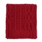Battilo Shibles Knitted Chenille Throw Blanket for Sofa and Couch - Dark Red, 50"x60"