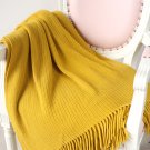 Battilo[Mustard 50"x60"]Soft Throw Blanket Warm & Cozy for Couch Sofa Bed Beach Travel
