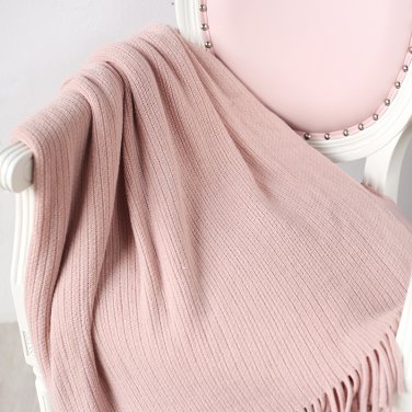 Battilo[Pink 50"x80"]Soft Throw Blanket Warm & Cozy for Couch Sofa Bed Beach Travel