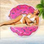 Gigantic Pink Donut Beach Towel Round Tapestry Wall Hanging Yoga Mat Diameter 59inch