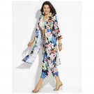 Blue Green Polyester Beach Cover Up