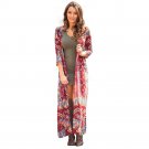 2017 Women Floral Print Chiffon Beach Cover Up Loose Beachwear Top Cover up Shir