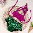 2PCS Girl Kids Tail Swimmable Swimwear Swimsuit Girls Bikini Set Bathing Suit Fa