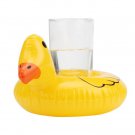 Fanny Yellow Duck Floating Inflatable Drink Can Holder pool Bath