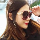Women Fashion Frog Sunglasses Retro big frame sunglasses Trendy all-match sunglasses