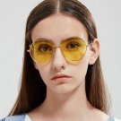 Polygonal sunglasses Retro Metal Fashion Sunglasses Transparent ocean frames sunglasses