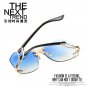 Stylish personality sunglasses Ocean Tablet Sunglasses Metal Big Frame Sunglasses