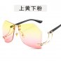 Stylish personality sunglasses Ocean Tablet Sunglasses Metal Big Frame Sunglasses