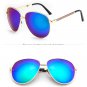 New colorful retro sunglasses Big frame metal fashion sunglasses Personality all-match sunglasses