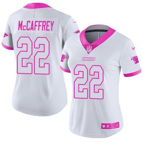 Women's Carolina Panthers #22 Christian McCaffrey Football Jersey ...