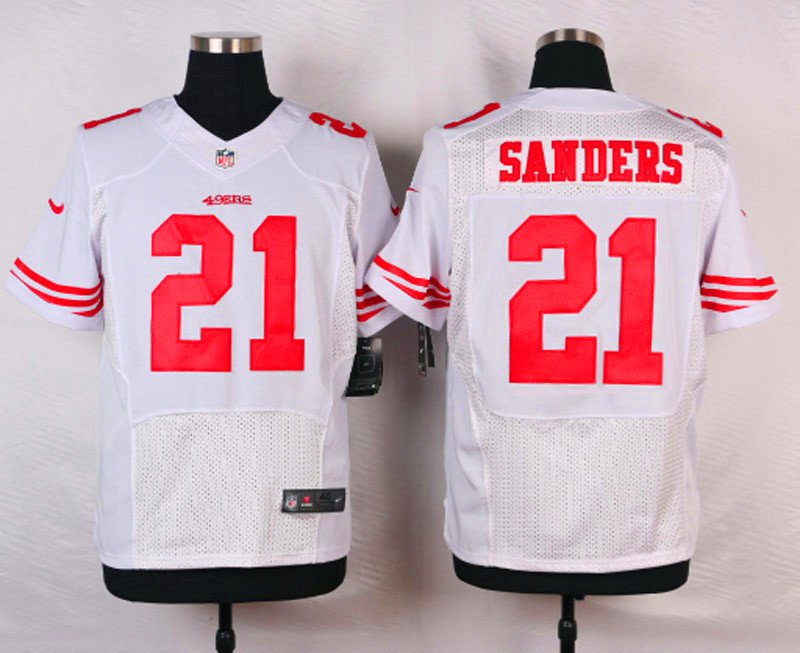 Men's San Francisco 49ers #21 Deion Sanders elite Football jersey white