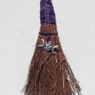 Mini Witchcraft Pagan Besom Ornament with Triple Moon Goddess Pentagram Decor