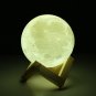 8CM Wooden frame 3D Lights Print Moon Lamp 2 Color Change Touch Switch Led Night Lighting worldwide