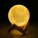 13CM Magnetism stent 3D Lights Print Moon Lamp 2 Color Change Touch Switch Led Night Lighting