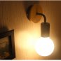 Wood Metal wall Lamp Industrial Indoor Lighting Bedside Lamp LED cafe shop decor(With LED Blub)
