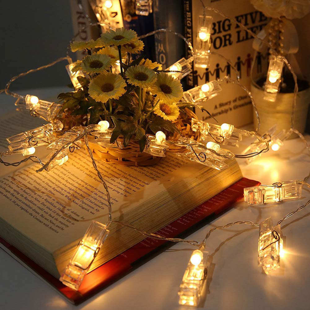 1M String Light Led Photo Clip Christmas Light (Buttery/Usb) cafe hotel decor Free shipping