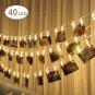 10M String Light Led Photo Clip Christmas Light (Buttery/Usb) cafe hotel decor Free shipping