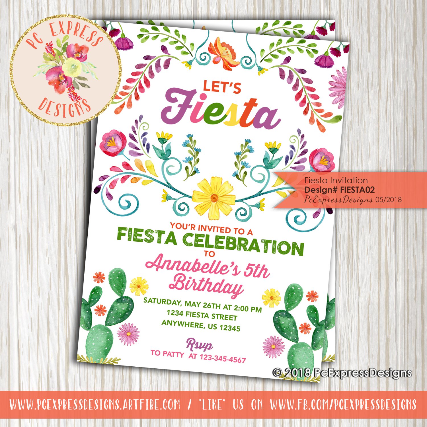 Fiesta Birthday Invitation - Fiesta02