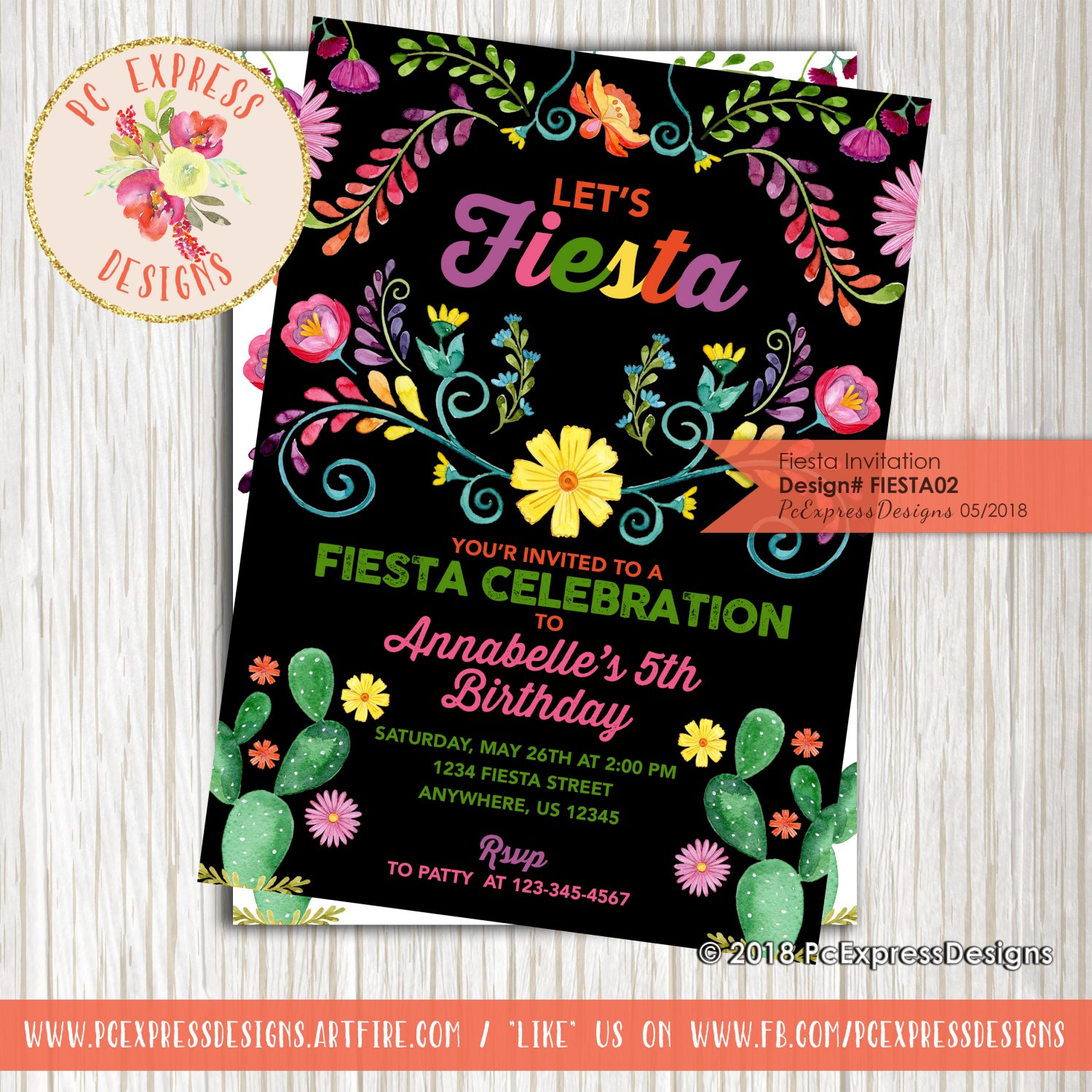 Fiesta Birthday Invitation - Fiesta03