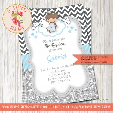 Angel Baptism Invitation - BAP01