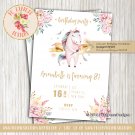 Unicorn Birthday Invitation - INV07