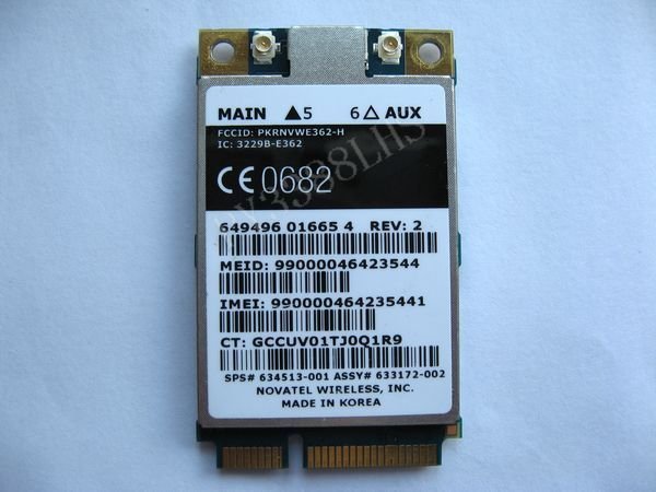 Novatel Expedite E362  HSPA+ 21M 4G LTE for HP 8560W 634513/675791-001 Unlocked
