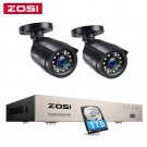4CH/8CH H.265+ DVR CCTV System with 2CH 2PCS 2.0 MP IR Outdoor Security Cameras