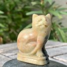 1.5 Antique Chinese Soapstone Carved Cat Whistle Figurine NOS Estate Find 1920's