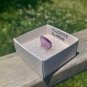 Clear Purple Fluorite Crystal Slice Specimen Illinois USA Mounted Boxed Labeled