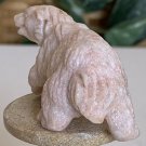 Pink Stone Hand Carved Walking Bear Fetish Figurine Figure Kent Heindel? 2.5"