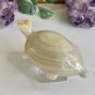 Large Natural Banded Calcite Crystal Turtle Polished Tortoise Figurine Carving