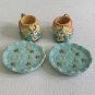 Miniature Tea Set Angels Tea Cups Plates Moon Stars Resin VTG 1995 Young's Inc