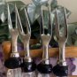 4 Glass Beaded Stainless Steel Forks Appetizers Olives Charcuterie Cocktail Set