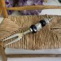 4 Glass Beaded Stainless Steel Forks Appetizers Olives Charcuterie Cocktail Set